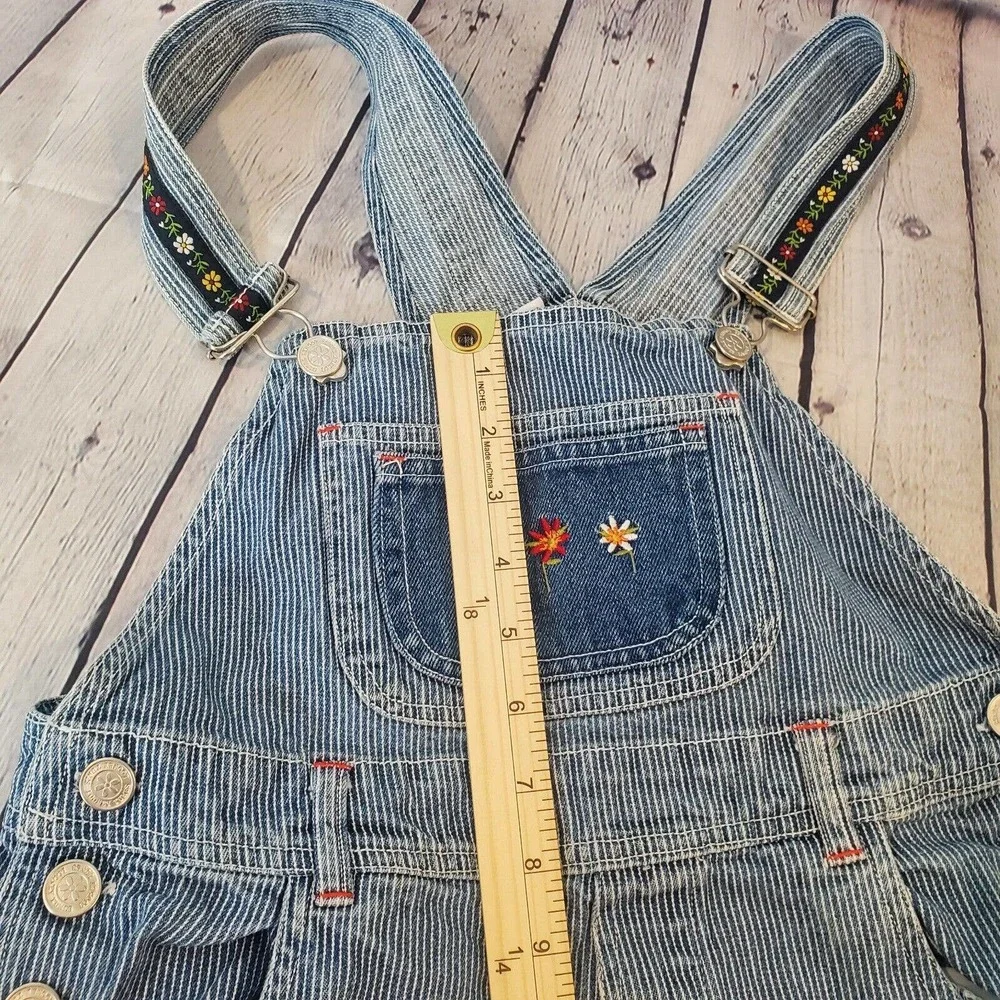 Vintage 1998 Looney Tunes Tweety Bird Denim Overalls Girls Size 10 Bibs‎ (30X21)